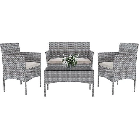 Arreditaly Set Di Mobili Da Giardino Salotto Salottino In Rattan 4 Posti Con Tavolino E Ripiano In Vetro 2 Poltrone E Divano 2 Posti Per Giardino Esterno Piscina Cuscini Sfoderabili (Grigio) 3 Arreditaly Set Di Mobili Da Giardino Salotto Salottino In Rattan 4 Posti Con Tavolino E Ripiano In Vetro 2 Poltrone E Divano 2 Posti Per Giardino Esterno Piscina Cuscini Sfoderabili (Grigio)