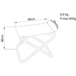 Sgabello Chiudibile Da Spiaggia In Alluminio E Textilene -Giardino di Lusso 98490819 3