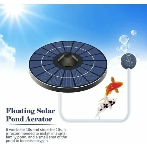 Aeratore Per Laghetto Solare Pompa Per Ossigeno Con Tubo Dell'aria E Pietra A Bolle Aeratore Per Laghetto Galleggiante Aeratore Per Acquario Ossigenatore Per Vasca Per Uccelli 6 Aeratore Per Laghetto Solare Pompa Per Ossigeno Con Tubo Dell'aria E Pietra A Bolle Aeratore Per Laghetto Galleggiante Aeratore Per Acquario Ossigenatore Per Vasca Per Uccelli - immagine 4