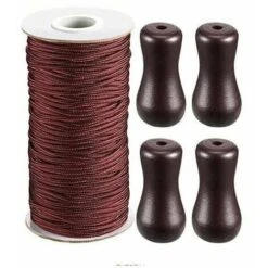 50 M/rotolo Con 4 Pezzi Marrone Corda Intrecciata Paralume Pendente In Legno Per Paralume Paralume In Alluminio Pianta Giardinaggio E Artigianato (marrone) T-Audace