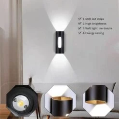 Applique Da Parete Per Esterni LED Lampada Da Parete Per Esterni Moderna Impermeabile In Metallo Lampada Da Esterno/interno Per Cortile Giardino Terrazza Chiudi Parete Patio Villa Corridoio Bianco Fre -Giardino di Lusso 98714740 4