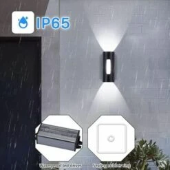 Applique Da Parete Per Esterni LED Lampada Da Parete Per Esterni Moderna Impermeabile In Metallo Lampada Da Esterno/interno Per Cortile Giardino Terrazza Chiudi Parete Patio Villa Corridoio Bianco Fre -Giardino di Lusso 98714740 5