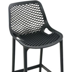 Set Di 2 Sgabelli Da Bar Per Esterni Air Grigio Scuro -Giardino di Lusso 98789811 4