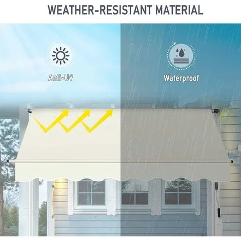 WOLTU Tenda Da Sole Per Esterno. Tenda Parasole Senza Perforazione. Telo Ombreggiante Con Manovella. Altezza Regolabile. Per Balcone. Veranda. Terrazza. 250 Cm. Beige 7 WOLTU Tenda Da Sole Per Esterno. Tenda Parasole Senza Perforazione. Telo Ombreggiante Con Manovella. Altezza Regolabile. Per Balcone. Veranda. Terrazza. 250 Cm. Beige - immagine 5