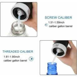 Distributore Di Acqua In Bottiglia, Pompa Per Acqua Potabile Con Ricarica USB Distributore Di Acqua Elettrico Portatile Interruttore Per Bottiglia D'acqua Per Bottiglia Universale Da 5 Galloni (nero) -Giardino di Lusso 99411389 3