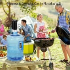 Distributore Di Acqua In Bottiglia, Pompa Per Acqua Potabile Con Ricarica USB Distributore Di Acqua Elettrico Portatile Interruttore Per Bottiglia D'acqua Per Bottiglia Universale Da 5 Galloni (nero) -Giardino di Lusso 99411389 5