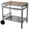 COOK'IN GARDEN Carrello Da Giardino Media Per Plancha - Metallo E Legno - 80 X 55 Cm - Grigio -Giardino di Lusso 99460227 1
