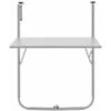 Tavolo Da Giardino - Tavolo Pieghevole Da Balcone - Pieghevole - Grigio - Acciaio - 1 Persona - 60 X 78 X 86-101 Cm -Giardino di Lusso 99471233 1