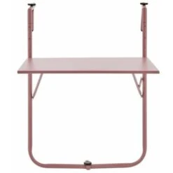 Tavolo Da Balcone Pieghevole - Acciaio - Rosa - 60 X 78 X 86-101 Cm -Giardino di Lusso 99472720 3