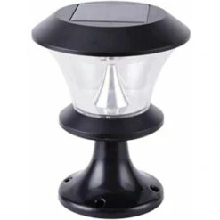 8 LED Yard Villa Paesaggio Decorativo Post Light Outdoor Rotondo Solar Pillar Lamp Garden Gate Wall Post Light Esterni Prato View Yard Villa Outdoor Post Light (A: Luce Calda) MXVE